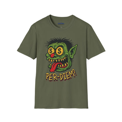 Per-Diem? Funny Rat Fink Goblin Shirt – Retro Gremlin Monster Tee for Millwrights & Tradesmen