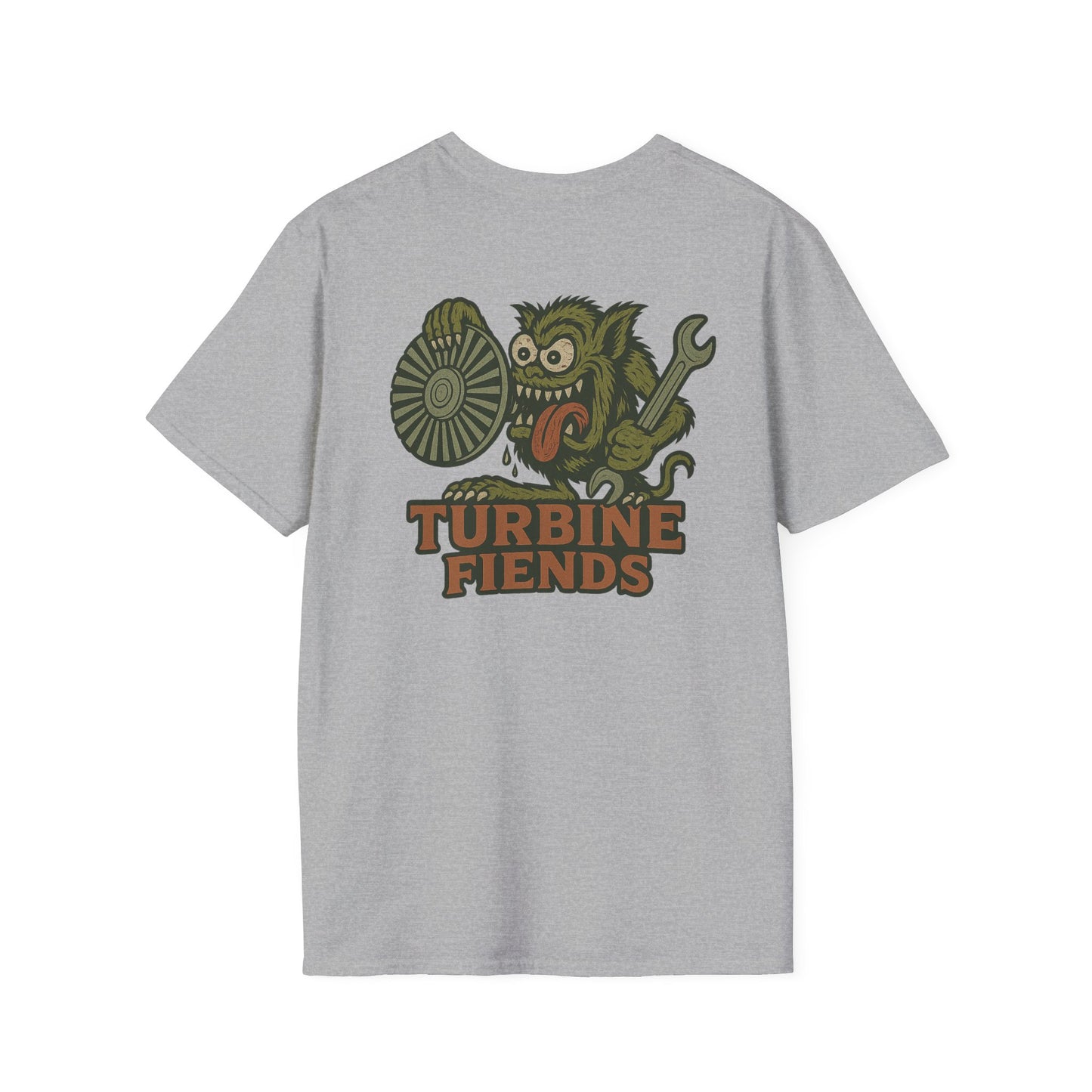 Turbine Fiends Shirt – Ed Roth Style Monster Tee for Millwrights, Steam Turbine Mechanics Gift, Funny Industrial Crew Work Shirt