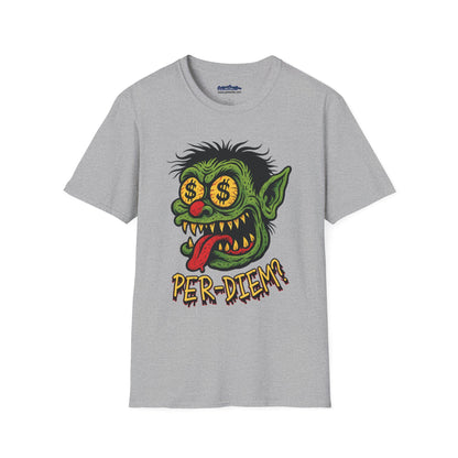 Per-Diem? Funny Rat Fink Goblin Shirt – Retro Gremlin Monster Tee for Millwrights & Tradesmen
