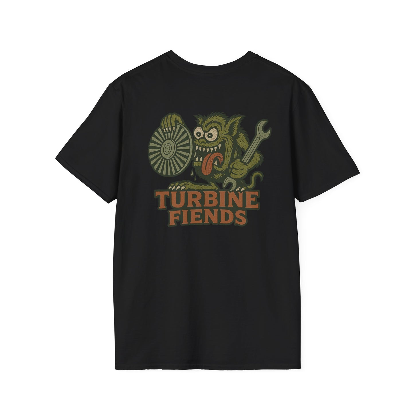 Turbine Fiends Shirt – Ed Roth Style Monster Tee for Millwrights, Steam Turbine Mechanics Gift, Funny Industrial Crew Work Shirt