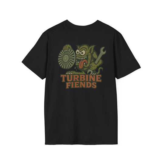 Turbine Fiends Shirt – Ed Roth Style Monster Tee for Millwrights, Steam Turbine Mechanics Gift, Funny Industrial Crew Work Shirt